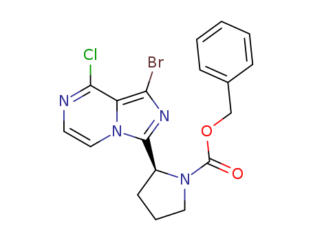 (S)-benzyl 2-(1-bromo-8-chloroimidazo[1,5-a]pyrazin-3-yl)pyrrolidine-1-carboxylate