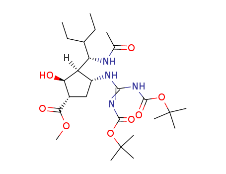 (1S,2S,3R,4R)-METHYL 3-((S)-1-ACETAMIDO-2-ETHYLBUTYL)-4-((Z)-2,3-BIS(TERT-BUTOXYCARBONYL)GUANIDINO)-2-HYDROXYCYCLOPENTANECARBOXYLATE