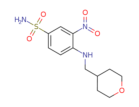 3-nitro-4-((tetrahydro-2H-pyran-4-yl)methylamino)benzenesulfonamide