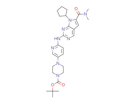 tert-butyl 4-(6-((7-cyclopentyl-6-(dimethylcarbamoyl)-7H-pyrrolo[2,3-d]pyrimidin-2-yl)amino)pyridin-3-yl)piperazine-1-carboxylate