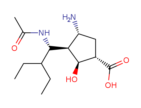 (1S,2S,3R,4R)-3-((S)-1-acetamido-2-ethylbutyl)-4-amino-2-hydroxycyclopentane-1-carboxylic acid