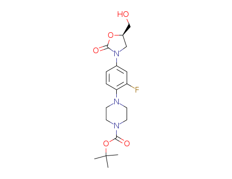 (R)-tert-butyl 4-(2-fluoro-4-(5-(hydroxymethyl)-2-oxooxazolidin-3-yl)phenyl)piperazine-1-carboxylate