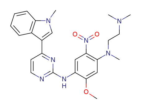 N1-(2-(DIMETHYLAMINO)ETHYL)-5-METHOXY-N1-METHYL-N4-(4-(1-METHYL-1H-INDOL-3-YL)PYRIMIDIN-2-YL)-2-NITROBENZENE-1,4-DIAMINE