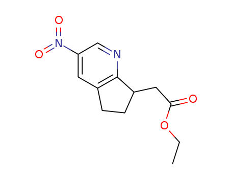 ethyl 2-(3-nitro-6,7-dihydro-5H-cyclopenta[b]pyridin-7-yl)acetate