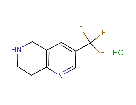 3-TRIFLUOROMETHYL-5,6,7,8-TETRAHYDRO-[1,6]NAPHTHYRIDINE HYDROCHLORIDE (1:2)