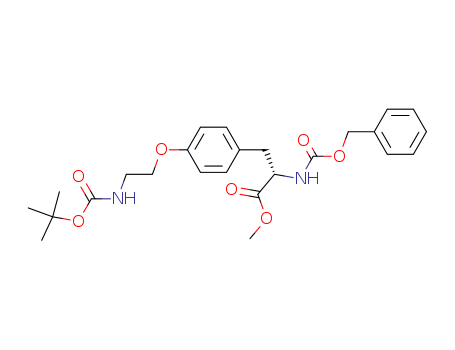 (S)-methyl 2-(((benzyloxy)carbonyl)amino)-3-(4-(2-((tert-butoxycarbonyl)amino)ethoxy)phenyl)propanoate