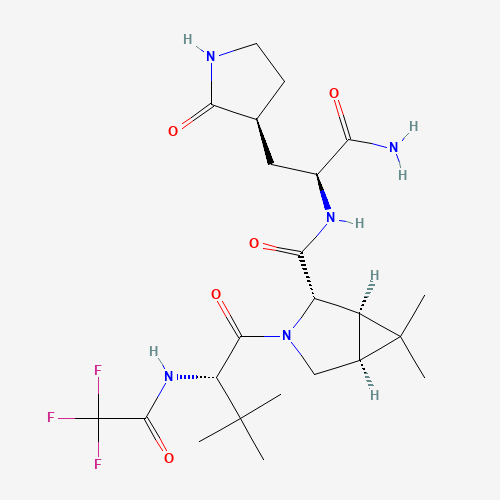 (1R,2S,5S)-N-((S)-1-amino-1-oxo-3-((S)-2-oxopyrrolidin-3-yl)propan-2-yl)-3-((S)-3,3-dimethyl-2-(2,2,2-trifluoroacetamido)butanoyl)-6,6-dimethyl-3-azabicyclo[3.1.0]hexane-2-carboxamide