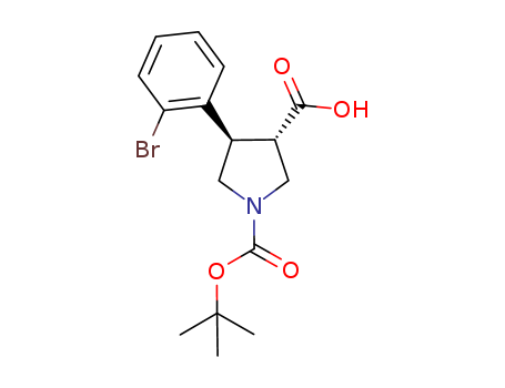 Trans-4-(2-bromophenyl)-1-Boc-pyrrolidine-3-carboxylic acid