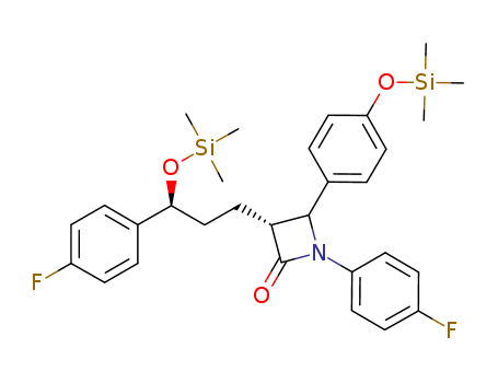 (3R,4S)-1-(4-fluorophenyl)-3-((S)-3-(4-fluorophenyl)-3-(trimethylsilyloxy)propyl)-4-(4-(trimethylsilyloxy)phenyl)azetidin-2-one