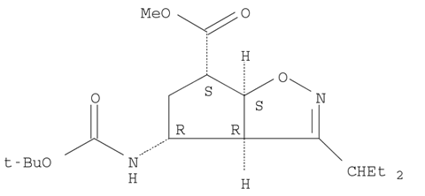 methyl (3aR,4R,6S,6aS)-4-((tert-butoxycarbonyl)amino)-3-(pentan-3-yl)-3a,5,6,6a-tetrahydro-4H-cyclopenta[d]isoxazole-6-carboxylate