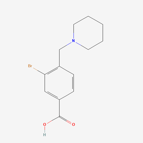 3-bromo-4-(piperidin-1-ylmethyl)benzoic acid