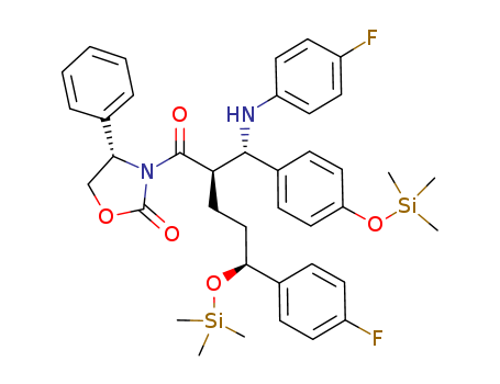 3-[(2R,5S)-5-(4-FLUOROPHENYL)-2-[(S)-[(4-FLUOROPHENYL(AMINO)]][4-[TRIMETHYLSILYL]-OXY]PHENYL]METHYL]-1-OXO-5-[(TRIMETHYLSILY)-OXY]PENTYL]-4-PHENYL-(4S)-2-OXAZOLIDINONE