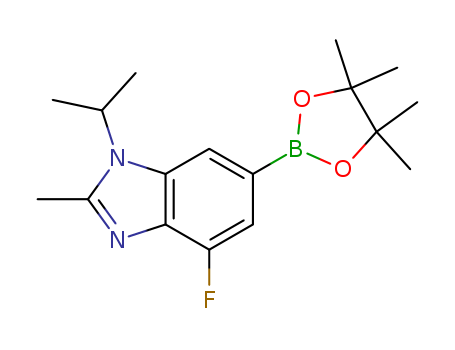 4-fluoro-1-isopropyl-2-methyl-6-(4,4,5,5-tetramethyl-1,3,2-dioxaborolan-2-yl)-1H-benzo[d]imidazole