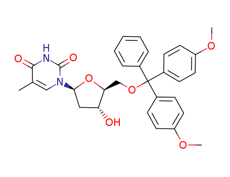 1-((2S,4R,5S)-5-((bis(4-methoxyphenyl)(phenyl)methoxy)methyl)-4-hydroxytetrahydrofuran-2-yl)-5-methylpyrimidine-2,4(1H,3H)-dione