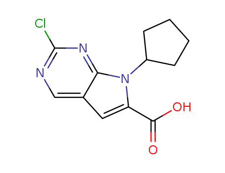 2-chloro-7-cyclopentyl-7H-pyrrolo[2,3-d]pyrimidine-6-carboxylic acid