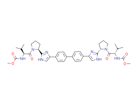 dimethyl (2S,2'S)-1,1'-((2S,2'S)-2,2'-(5,5'-(biphenyl-4,4'-diyl)bis(1H-imidazole-5,2-diyl))bis(pyrrolidine-2,1-diyl))bis(3-methyl-1-oxobutane-2,1-diyl)dicarbamate