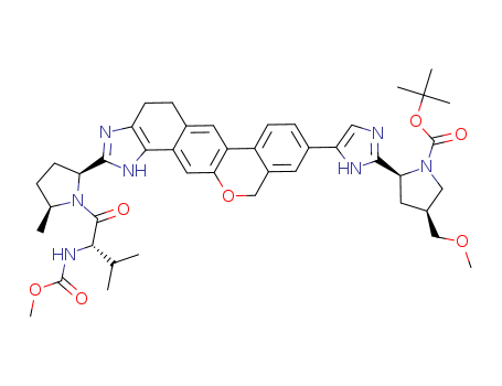 (2S,4S)-TERT-BUTYL 2-(5-(2-((2S,5S)-1-((S)-2-((METHOXYCARBONYL)AMINO)-3-METHYLBUTANOYL)-5-METHYLPYRROLIDIN-2-YL)-1,4,5,11-TETRAHYDROISOCHROMENO[4',3':6,7]NAPHTHO[1,2-D]IMIDAZOL-9-YL)-1H-IMIDAZOL-2-YL)-4-(METHOXYMETHYL)PYRROLIDINE-1-CARBOXYLATE