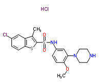 5-chloro-N-(4-methoxy-3-(piperazin-1-yl)phenyl)-3-methylbenzo[b]thiophene-2-sulfonamide hydrochloride