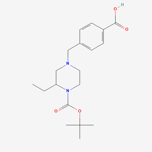 1-(4-carboxyphenylmethyl)-3-ethyl-4-Boc piperazine