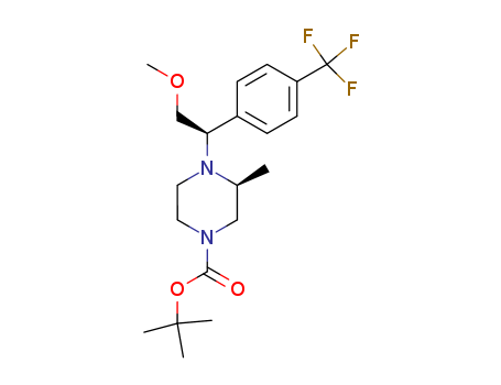 (S)-tert-butyl 4-((R)-2-methoxy-1-(4-(trifluoromethyl)phenyl)ethyl)-3-methylpiperazine-1-carboxylate