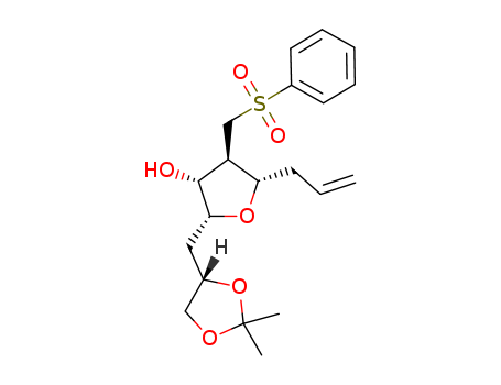 (2R,3R,4R,5S)-5-allyl-2-(((S)-2,2-dimethyl-1,3-dioxolan-4-yl)methyl)-4-((phenylsulfonyl)methyl)tetrahydrofuran-3-ol