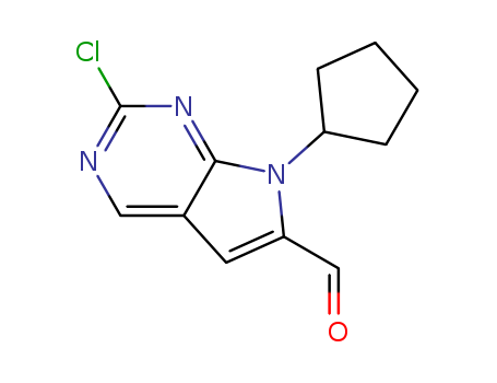 2-chloro-7-cyclopentyl-7H-pyrrolo[2,3-d]pyrimidine-6-carbaldehyde