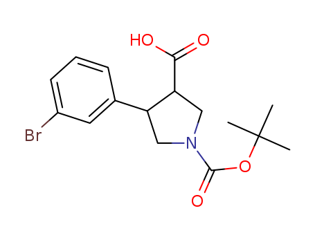 Trans-4-(3-bromophenyl)-1-Boc-pyrrolidine-3-carboxylic acid