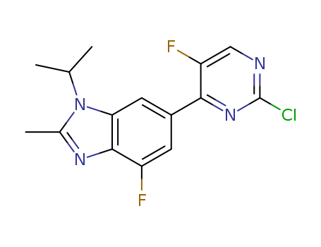 6-(2-chloro-5-fluoropyrimidin-4-yl)-4-fluoro-1-isopropyl-2-methyl-1H-benzo[d]imidazole