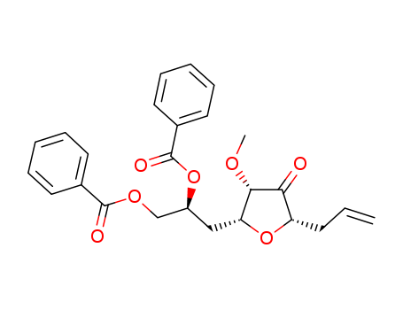 (R)-3-((2R,3S,5S)-5-allyl-3-methoxy-4-oxotetrahydrofuran-2-yl)propane-1,2-diyl dibenzoate