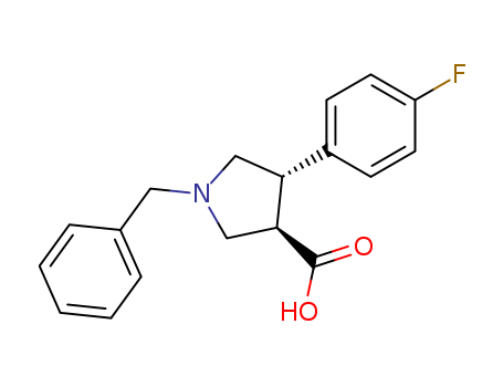 Trans-1-benzyl-4-(3-fluorophenyl)pyrrolidine-3-carboxylic acid