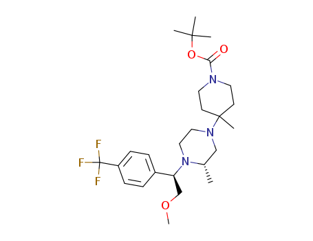 tert-butyl 4-((S)-4-((R)-2-methoxy-1-(4-(trifluoromethyl)phenyl)ethyl)-3-methylpiperazin-1-yl)-4-methylpiperidine-1-carboxylate