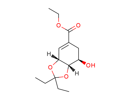 ethyl (3aR,7R,7aS)-2,2-diethyl-7-hydroxy-3a,6,7,7a-tetrahydrobenzo[d][1,3]dioxole-5-carboxylate