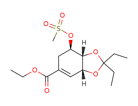 ethyl (3aR,7R,7aR)-2,2-diethyl-7-((methylsulfonyl)oxy)-3a,6,7,7a-tetrahydrobenzo[d][1,3]dioxole-5-carboxylate