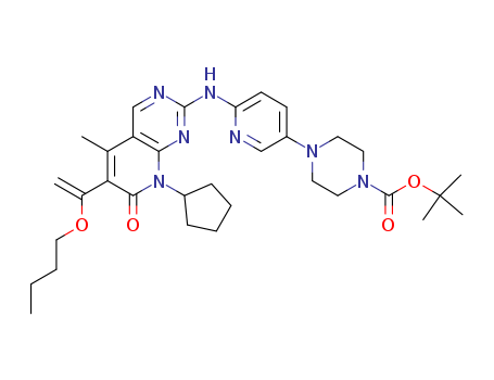 tert-butyl 4-(6-(6-(1-butoxyvinyl)-8-cyclopentyl-5-methyl-7-oxo-7,8-dihydropyrido[2,3-d]pyrimidin-2-ylamino)pyridin-3-yl)piperazine-1-carboxylate