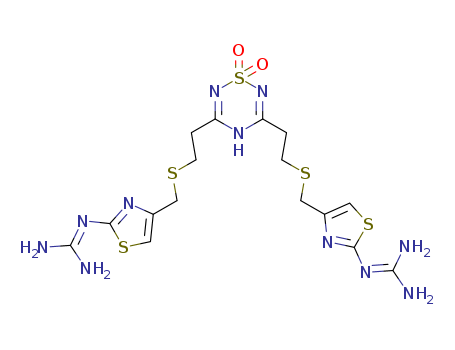 2,2'-(((((1,1-dioxido-4H-1,2,4,6-thiatriazine-3,5-diyl)bis(ethane-2,1-diyl))bis(sulfanediyl))bis(methylene))bis(thiazole-4,2-diyl))diguanidine