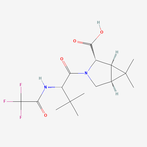 (1R,2S,5S)-3-((S)-3,3-dimethyl-2-(2,2,2-trifluoroacetamido)butanoyl)-6,6-dimethyl-3-azabicyclo[3.1.0]hexane-2-carboxylic acid