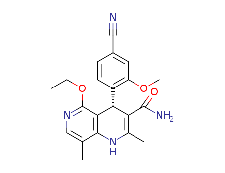 (S)-4-(4-cyano-2-methoxyphenyl)-5-ethoxy-2,8-dimethyl-1,4-dihydro-1,6-naphthyridine-3-carboxamide