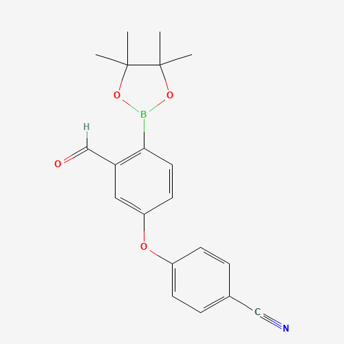 4-(3-formyl-4-(4,4,5,5-tetramethyl-1,3,2-dioxaborolan-2-yl)phenoxy)benzonitrile