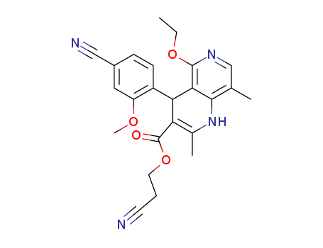 2-cyanoethyl 4-(4-cyano-2-methoxyphenyl)-5-ethoxy-2,8-dimethyl-1,4-dihydro-1,6-naphthyridine-3-carboxylate