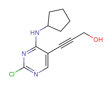 3-[2-Chloro-4-(cyclopentylamino)pyrimidin-5-yl]prop-2-yn -1-ol