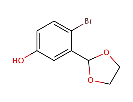 4-bromo-3-(1,3-dioxolan-2-yl)phenol