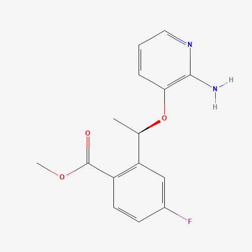 methyl (R)-2-(1-((2-aminopyridin-3-yl)oxy)ethyl)-4-fluorobenzoate