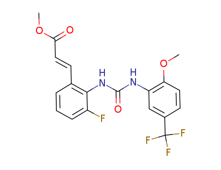 methyl (E)-3-(3-fluoro-2-(3-(2-methoxy-5-(trifluoromethyl)phenyl)ureido)phenyl)acrylate