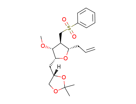 (S)-4-(((2R,3R,4S,5S)-5-allyl-3-methoxy-4-((phenylsulfonyl)methyl)tetrahydrofuran-2-yl)methyl)-2,2-dimethyl-1,3-dioxolane