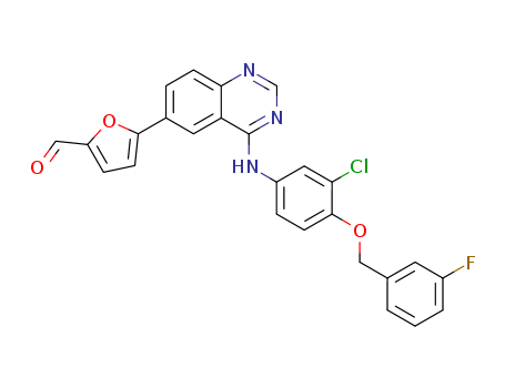 5-(4-(3-chloro-4-(3-fluorobenzyloxy)phenylamino)quinazolin-6-yl)furan-2-carbaldehyde