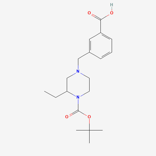 1-(3-carboxyphenylmethyl)-3-ethyl-4-Boc piperazine