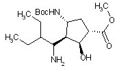 (1S,2S,3S,4R)-methyl 3-((S)-1-amino-2-ethylbutyl)-4-(tert-butoxycarbonylamino)-2-hydroxycyclopentanecarboxylate