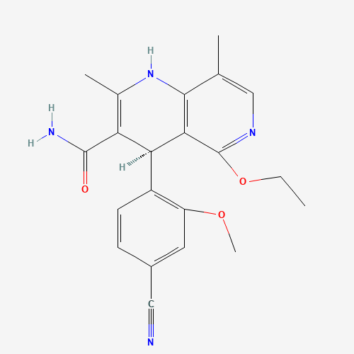 (R)-4-(4-cyano-2-methoxyphenyl)-5-ethoxy-2,8-dimethyl-1,4-dihydro-1,6-naphthyridine-3-carboxamide