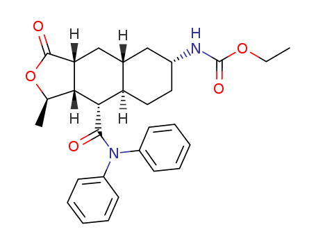 ethyl ((1R,3aR,4aR,6R,8aR,9S,9aS)-9-(diphenylcarbamoyl)-1-methyl-3-oxododecahydronaphtho[2,3-c]furan-6-yl)carbamate