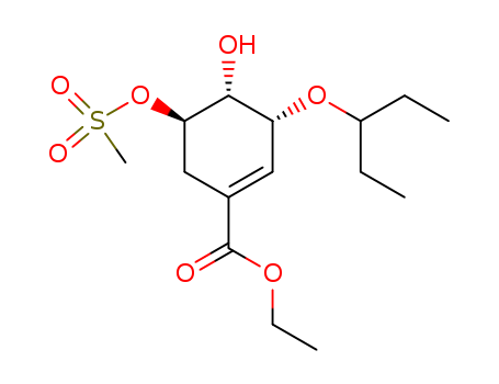 ethyl (3R,4R,5R)-4-hydroxy-5-((methylsulfonyl)oxy)-3-(pentan-3-yloxy)cyclohex-1-ene-1-carboxylate